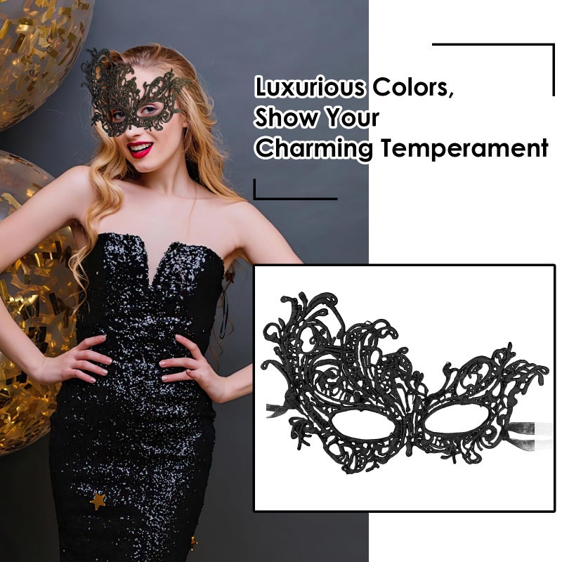 Exlinonline Lace Masquerade Mask for Women Adult,Soft Gentle Material,Specially For Costume,Thememed Party - Image 4